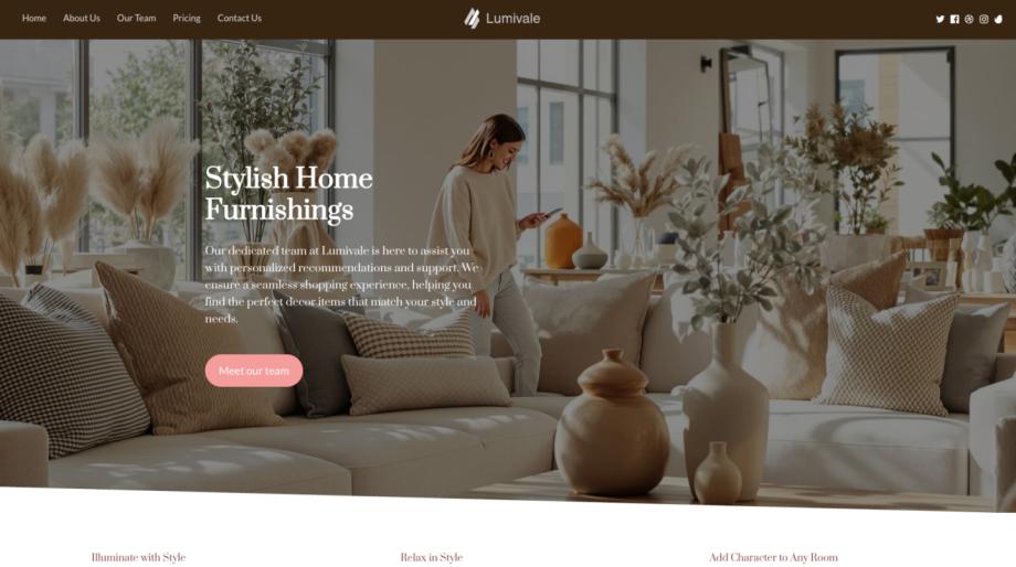Lumivale - Elegant Home Decor Store Template