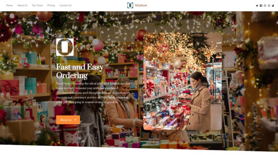 NiftyNook - Modern Gift Shop Website Template