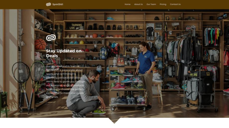 SprintShift - Dynamic Sporting Goods Store Template