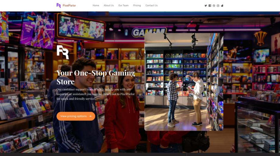 PixelParlor - Modern Gaming Store Website Template