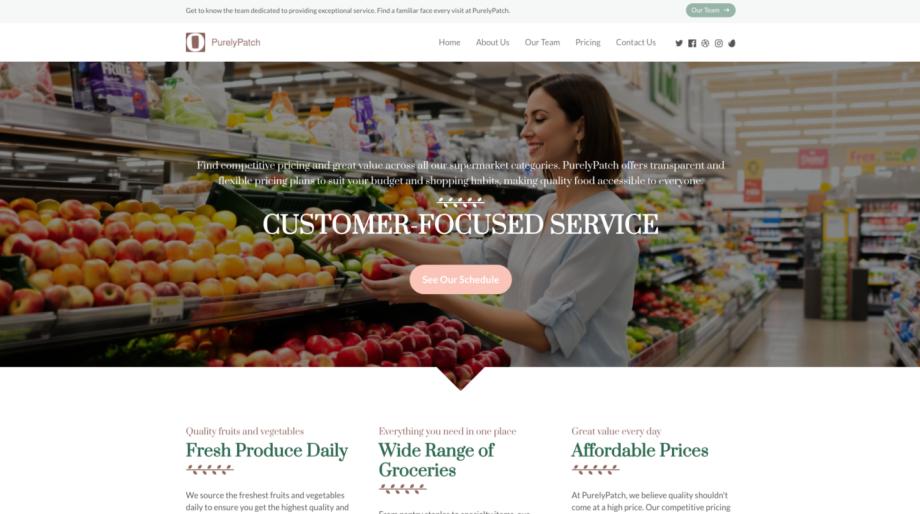 PurelyPatch - Modern Supermarket Retail Template