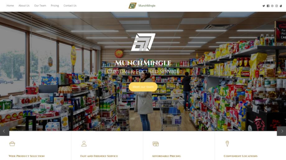 MunchMingle - Modern Convenience Store Website Template