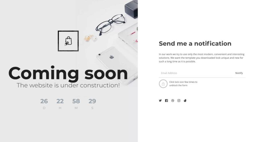 Countdown Launch Page with Subscription Form