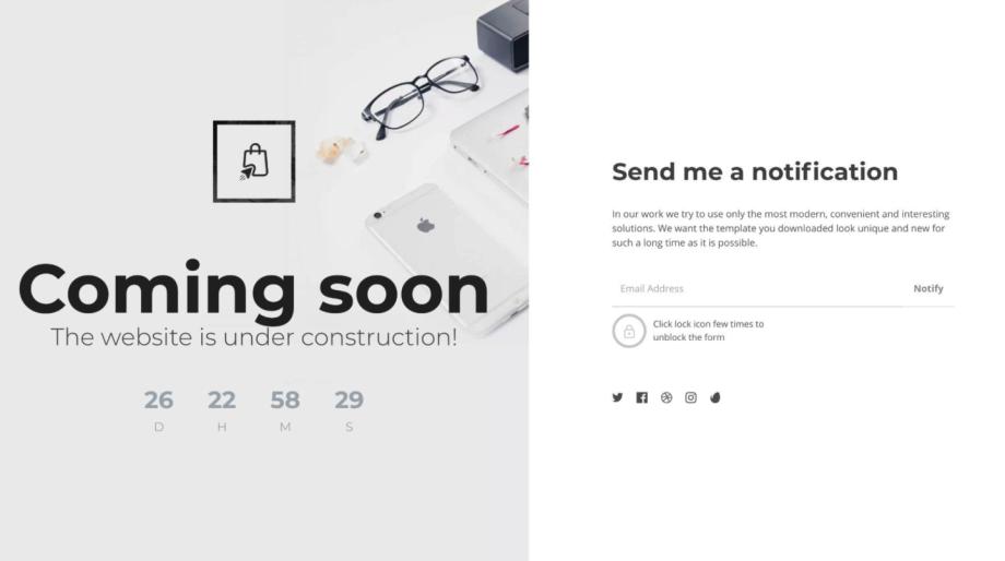 Countdown Launch Page with Subscription Form