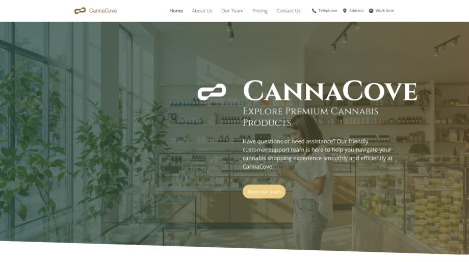CannaCove - Premium Cannabis Store Website Template