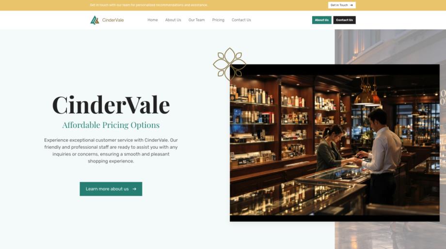 CinderVale - Modern Tobacco Shop Template