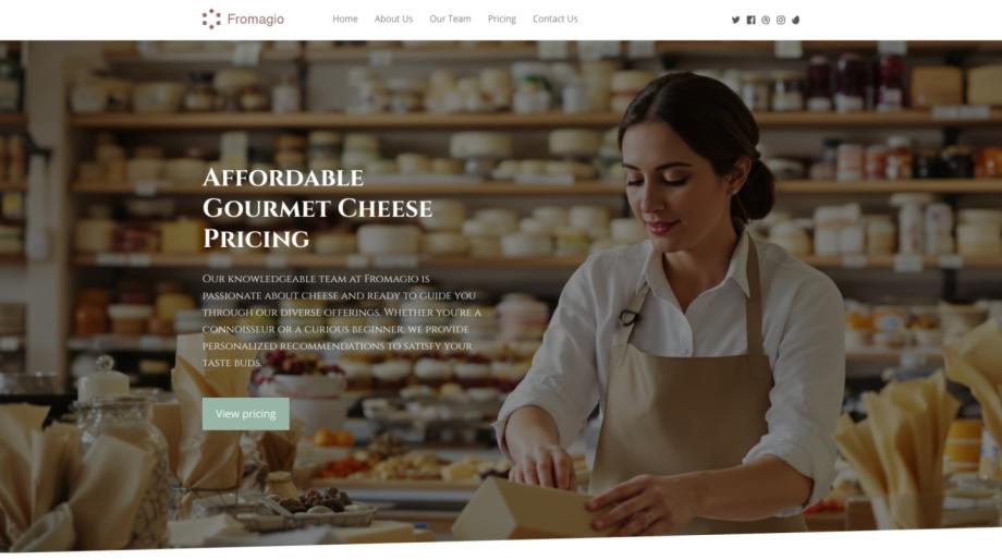 Fromagio - Artisan Cheese Shop Website Template
