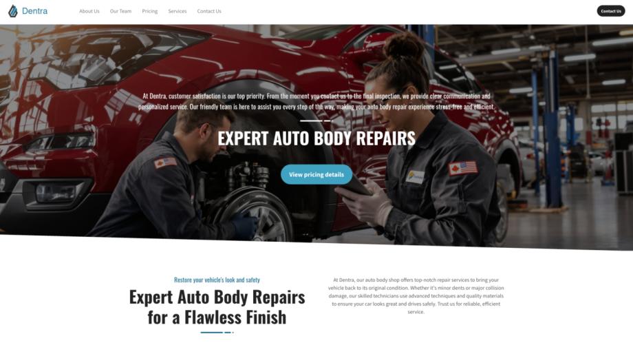 Dentra - Automotive & Industrial Auto Body Shop Template