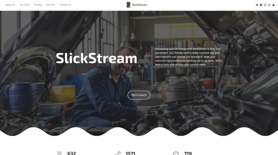 SlickStream - Modern Auto Sales & Service Website Template