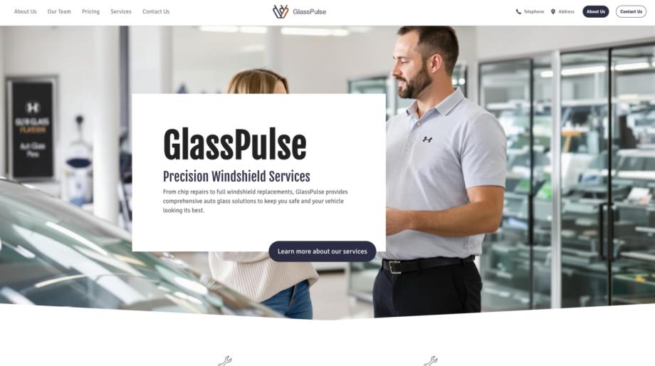 Modern GlassPulse - Automotive & Industrial Auto Glass Shop Template