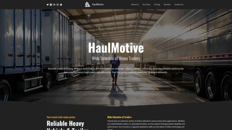 HaulMotive - Professional Trailer Dealer Website Template