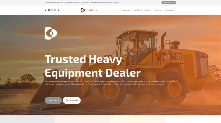 LoadForce Heavy Equipment Dealer Template