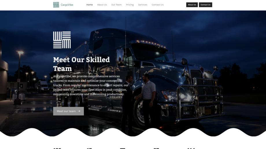 CargoVibe - Commercial Truck Dealer Website Template