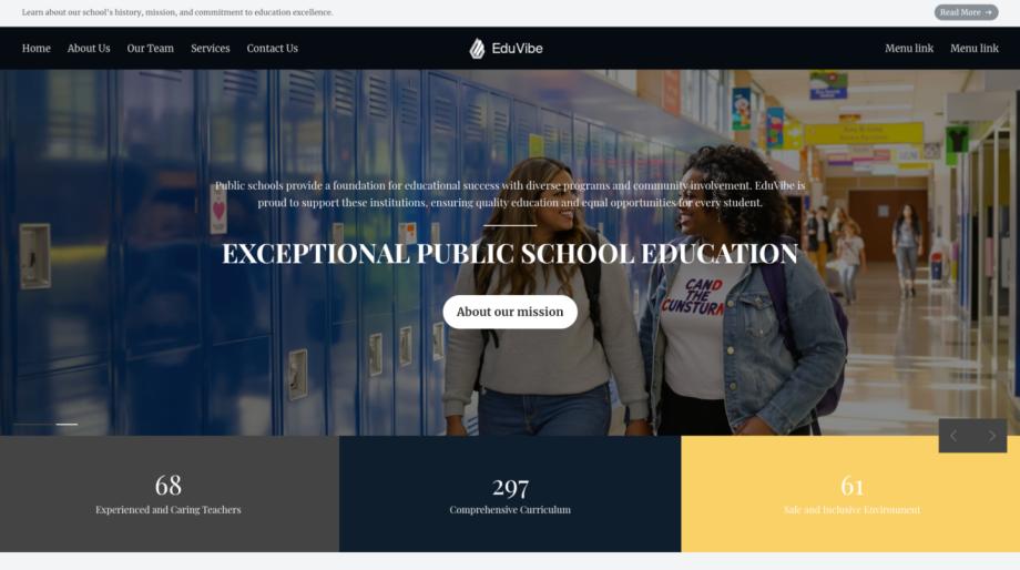EduVibe - Modern Public School Website Template