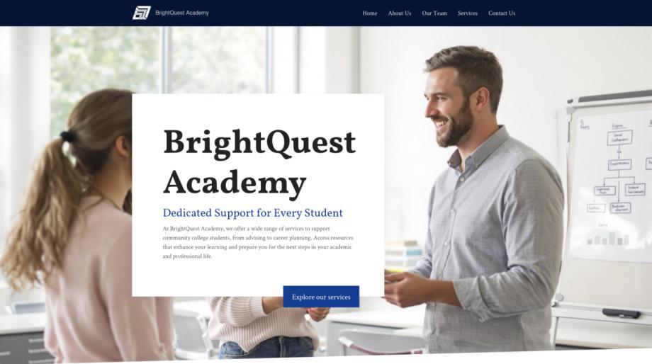 BrightQuest Academy - Community College Education Template