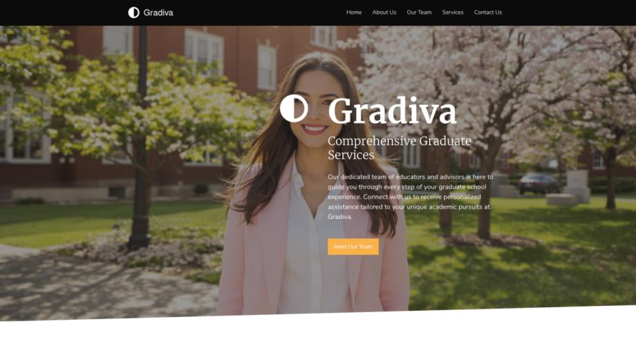 Gradiva - Modern Graduate School Website Design