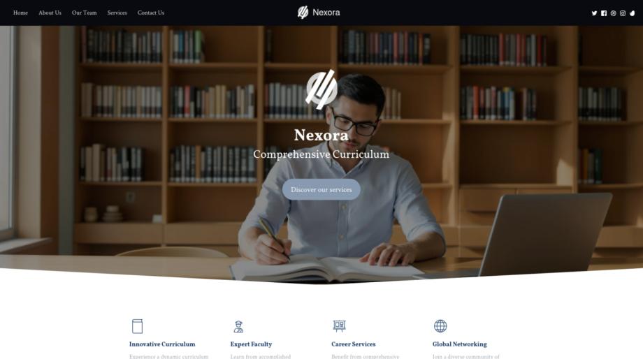 Nexora - Business School Website Template