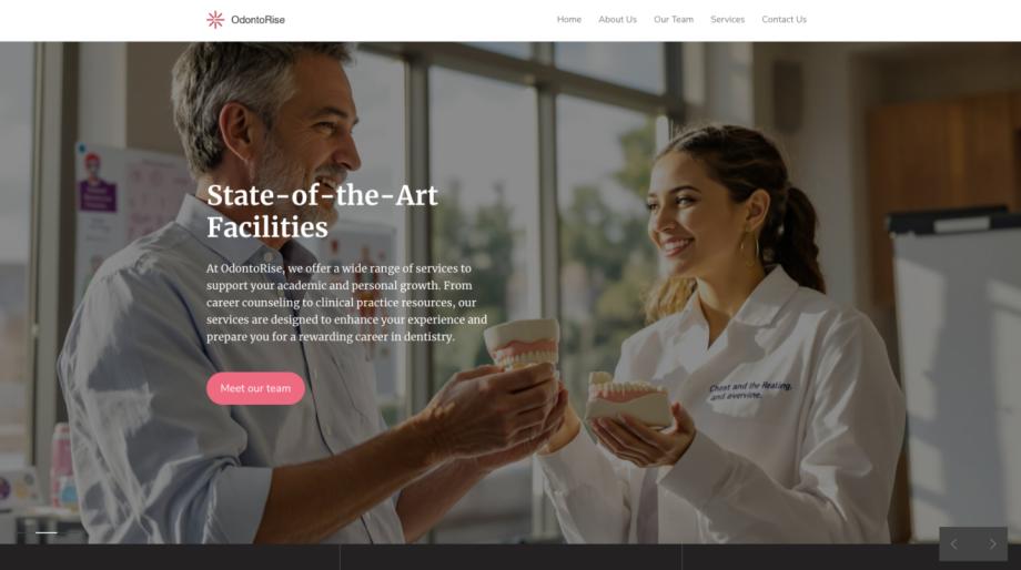 OdontoRise - Modern Dental School Template