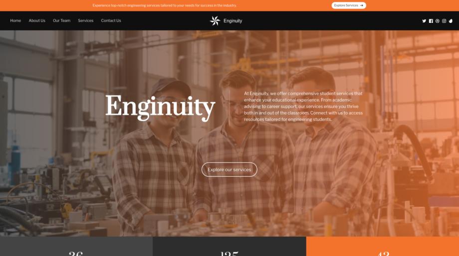 Enginuity - Engineering School Website Template