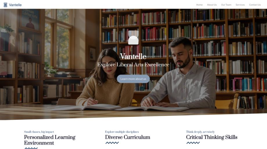 Vantelle - Modern Liberal Arts College Template