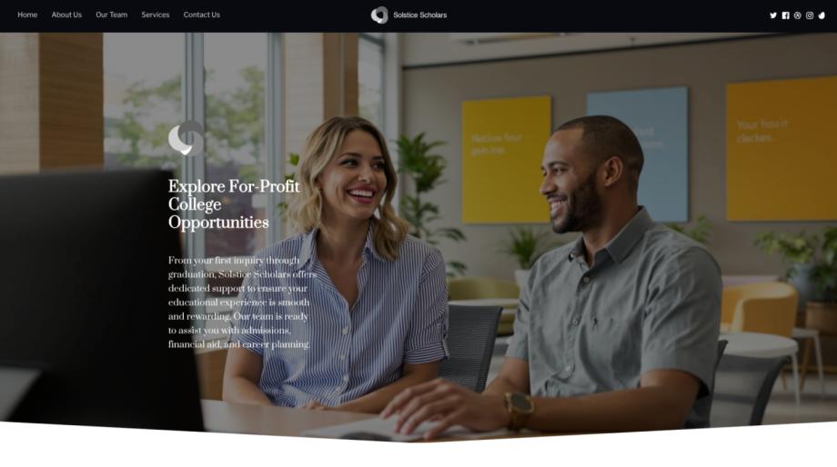 Solstice Scholars - Modern Higher Education Template