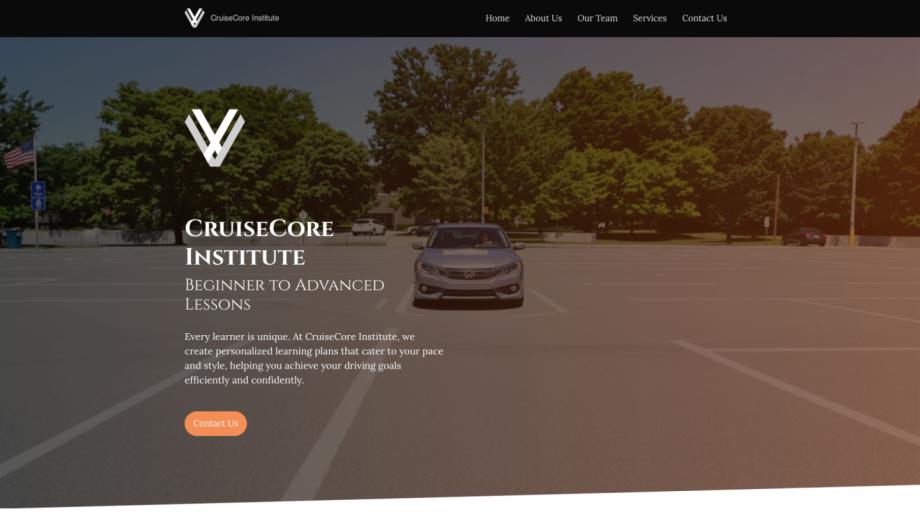 CruiseCore Institute - Driving School Website Template