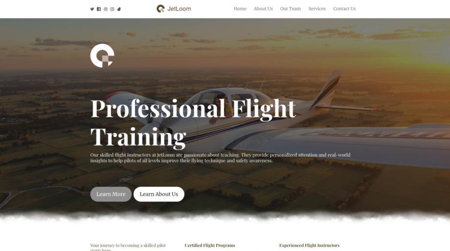 JetLoom - Flying School Website Template