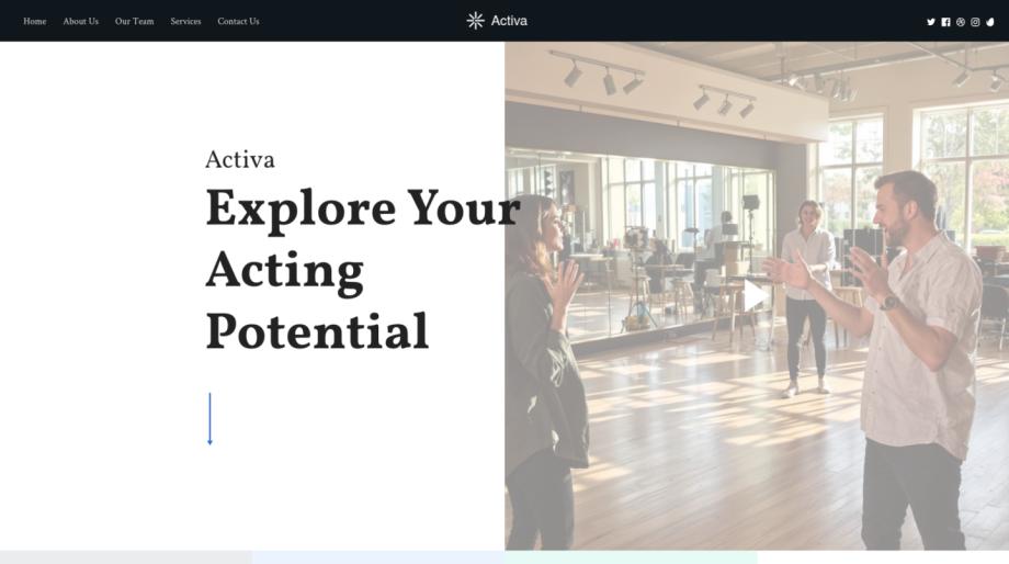 Activa - Modern Acting School Template