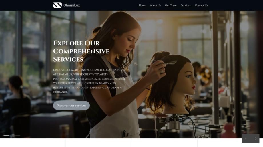 CharmLux - Cosmetology School Website Template