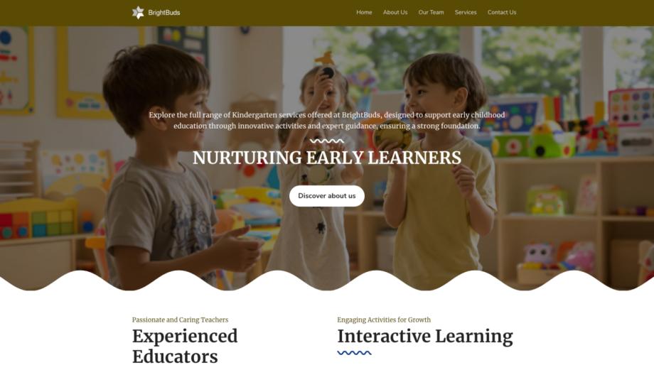 BrightBuds - Interactive Kindergarten Website Template