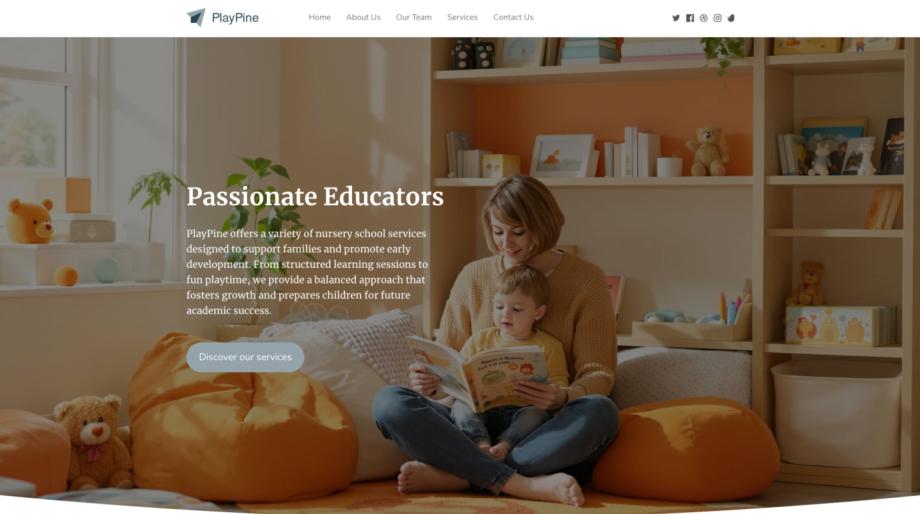 PlayPine - Modern Nursery School Website Template