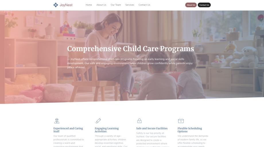 JoyNest - Modern Early Childhood Education Child Care