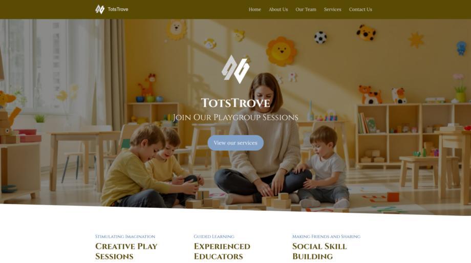 TotsTrove - Playgroup Education Website Template