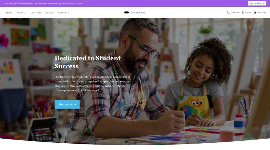 LumosLane - Special Education School Website Template
