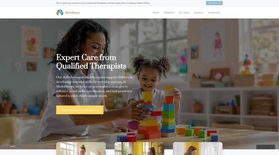 MotioBloom - Educational Support Template for Occupational Therapist