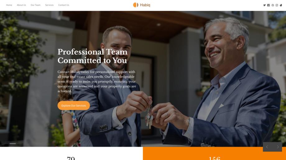 Modern Real Estate Agency Website Template - Habiq