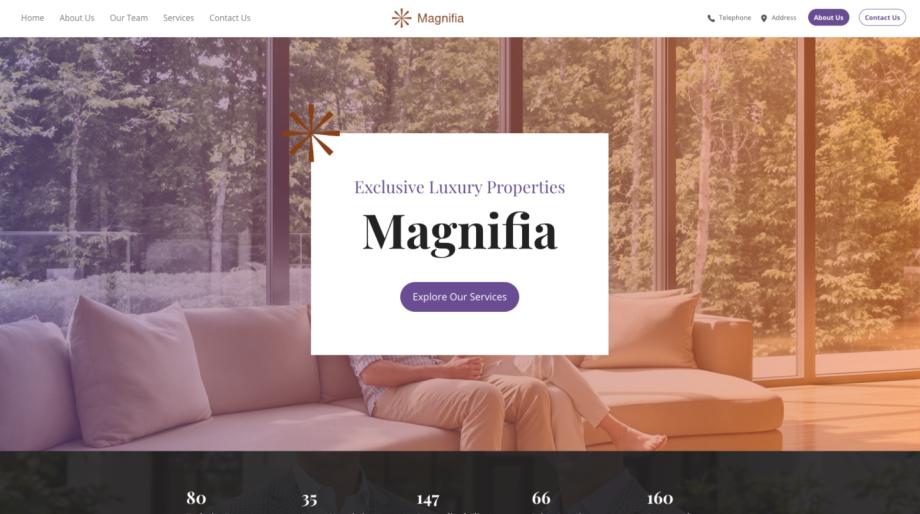 Magnifia - Luxury Real Estate Agency Website Template