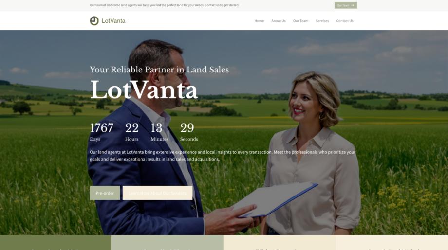 LotVanta - Professional Land Agent Website Template