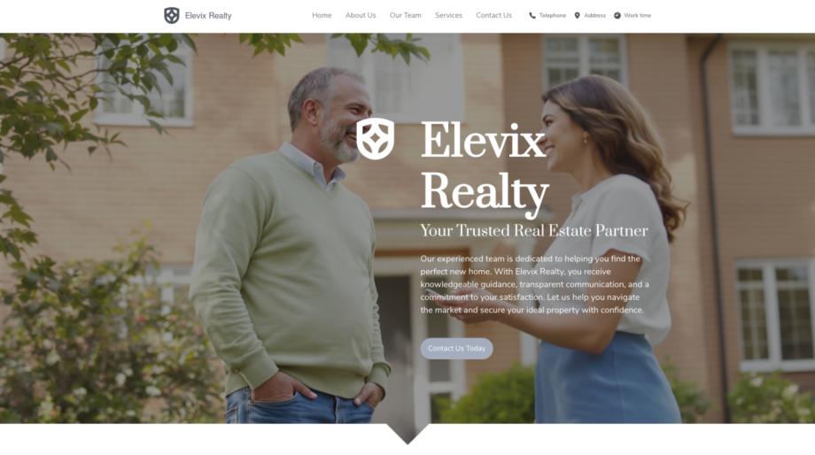 Elevix Realty - Modern Real Estate Sales Template