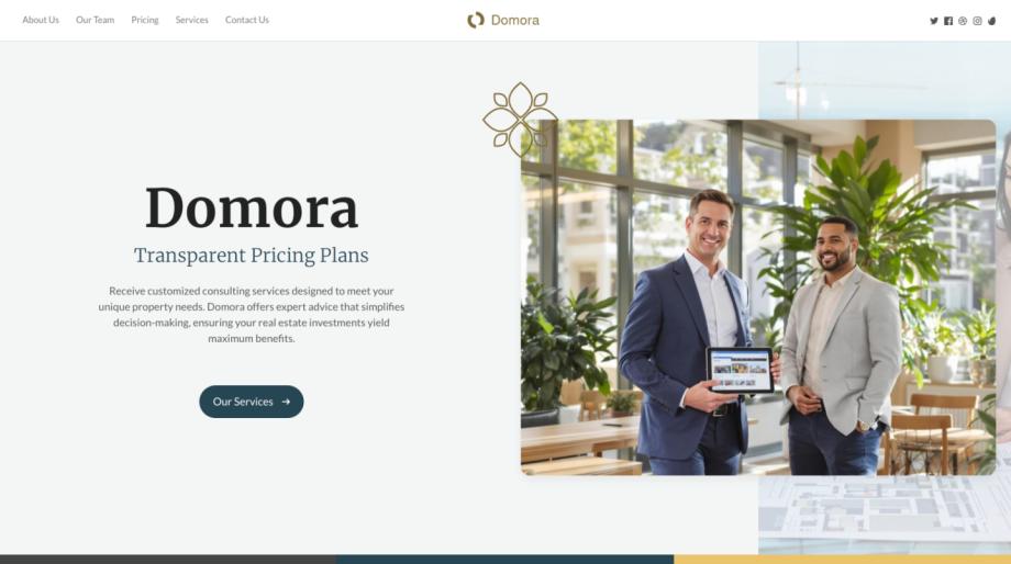 Domora - Real Estate Consultant Website Template