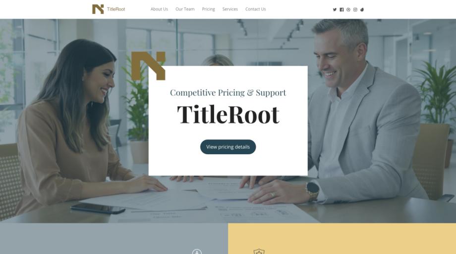 Professional Real Estate Services Template for Title Companies