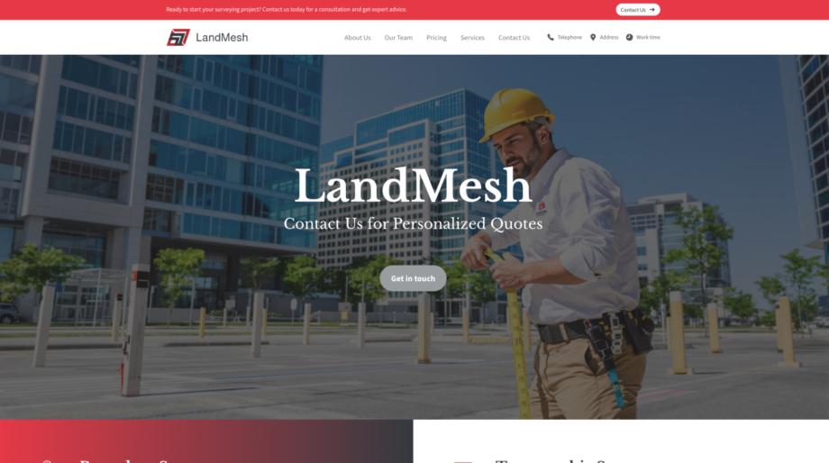 Land Surveyor Services Template - LandMesh