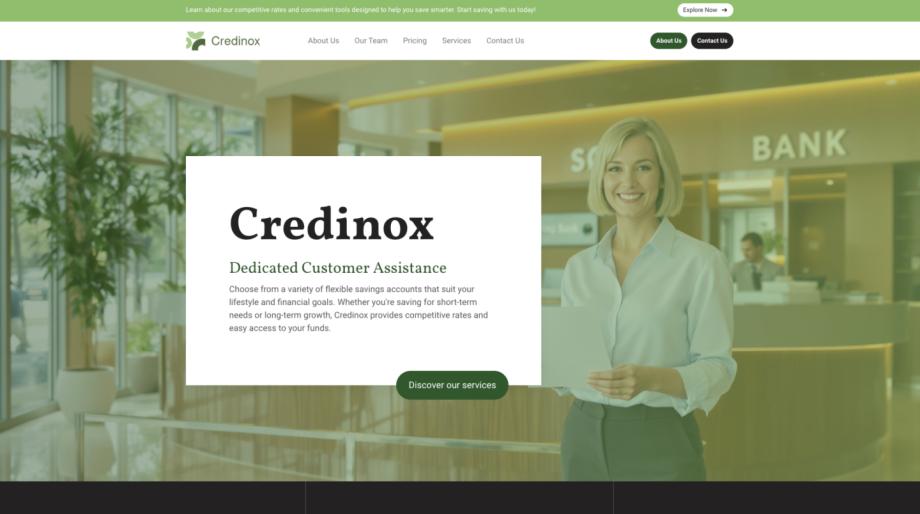 Credinox - Modern Savings Bank Template