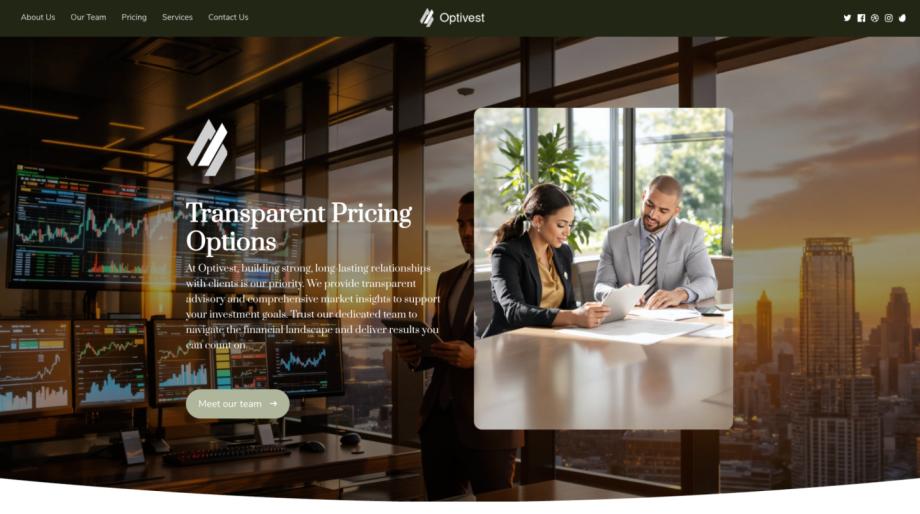 Optivest - Investment Bank Website Template