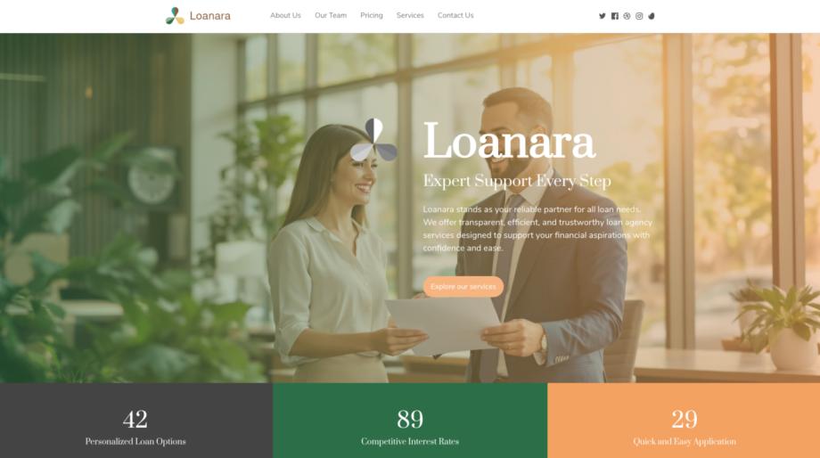 Loanara - Professional Loan Agency Website Template