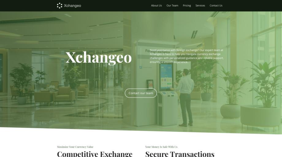Xchangeo - Modern Financial Exchange Services Template