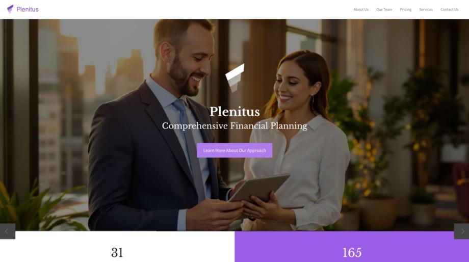 Modern Wealth Management Website Template - Plenitus