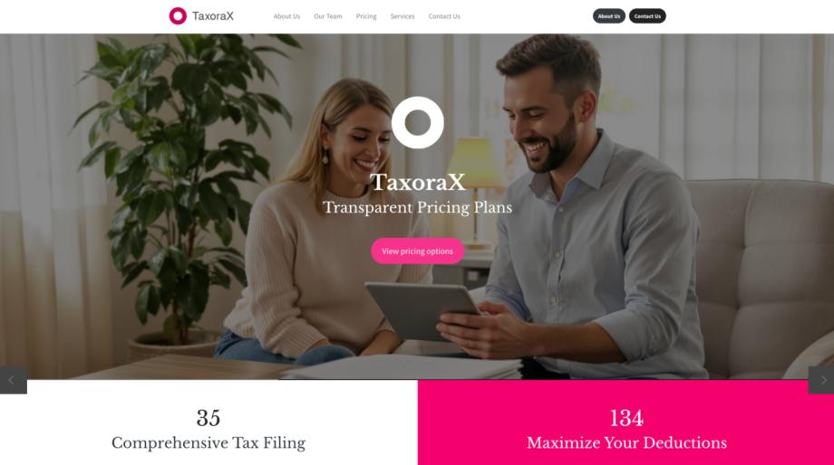 TaxoraX - Professional Tax Preparation Template