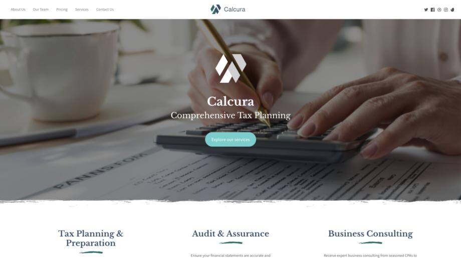 Calcura - Professional CPA Website Template