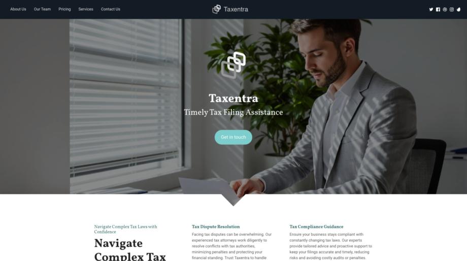 Taxentra - Expert Tax Attorney Services Template